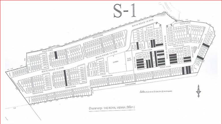 ภาพทางอากาศที่แสดงให้เห็นถึงบ่อบัว เทียบกับ master Plan โครงการ