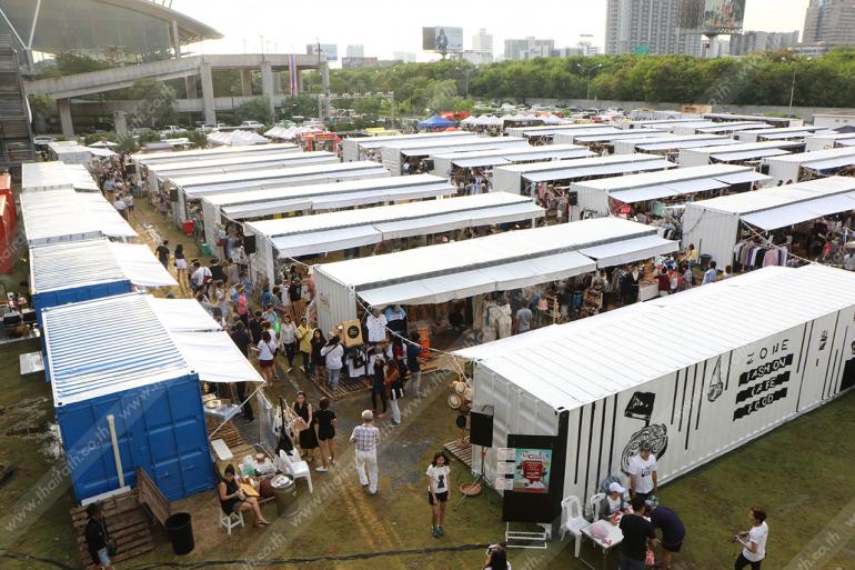 ภาพมุมสูงของตลาด