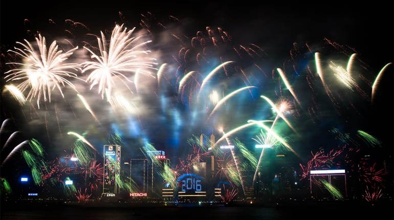 ประมวลภาพ งานฉลองปีใหม่ 2016 ในเอเชีย