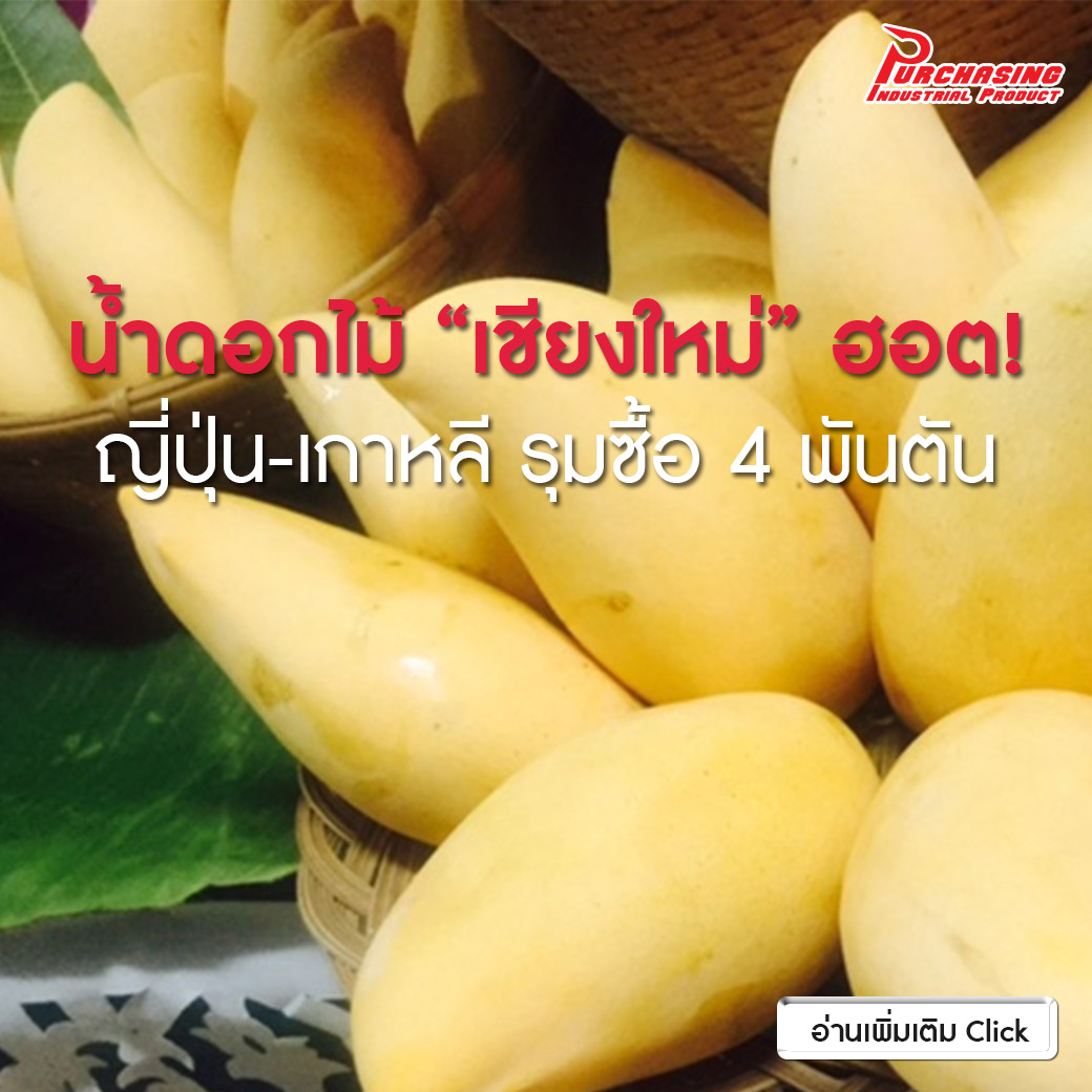 น้ำดอกไม้ “เชียงใหม่” ฮอต ! ญี่ปุ่น-เกาหลี รุมซื้อ4พันตัน