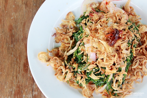 ยำชะครามกุ้งสด