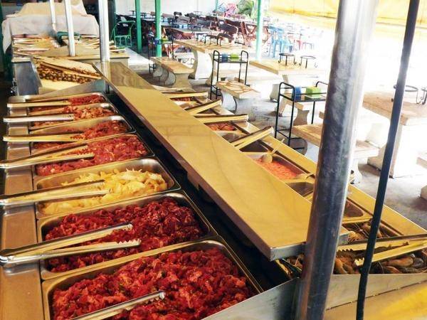 เป๋าตุงกุ้งย่างหมูกระทะ 